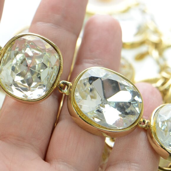 Vintage Kenneth Jay Lane KJL Gold-tone Crystal Belt main image 5